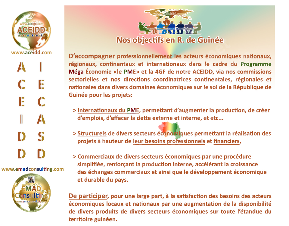ACEIDD et les objectifs en R. de Guinée