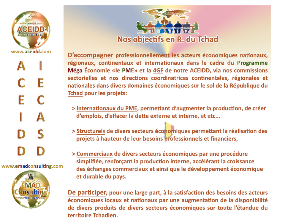 EMAD Consulting et ACEIDD nos Objectifs en R. du Tchad 