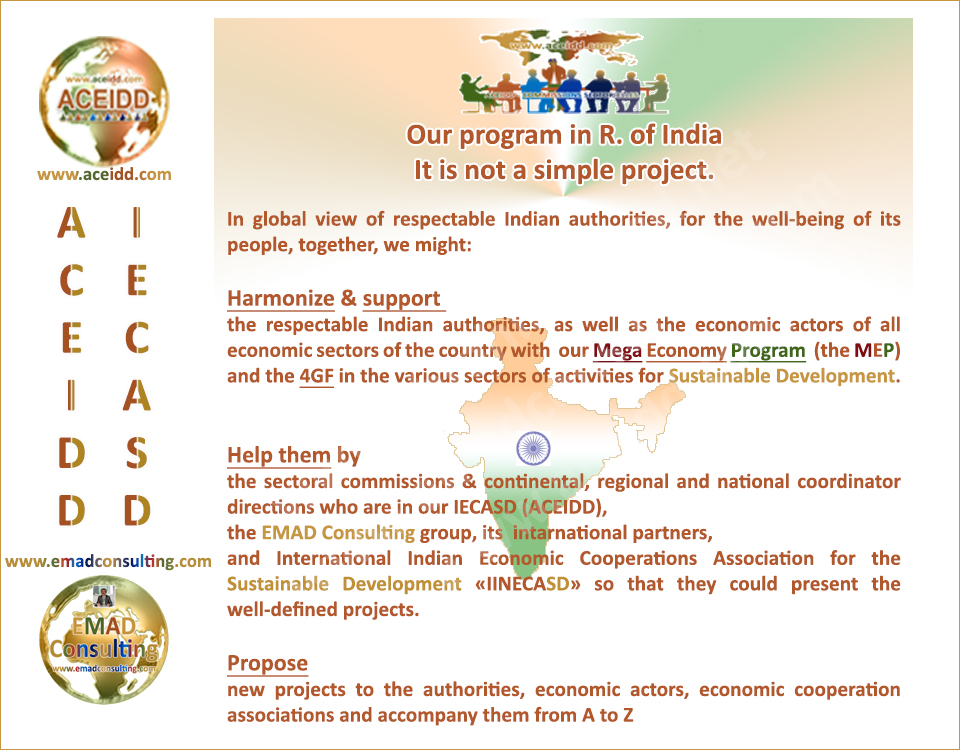 Ebrahim EMAD and the Sustainable Development of the R. of India - Our program 