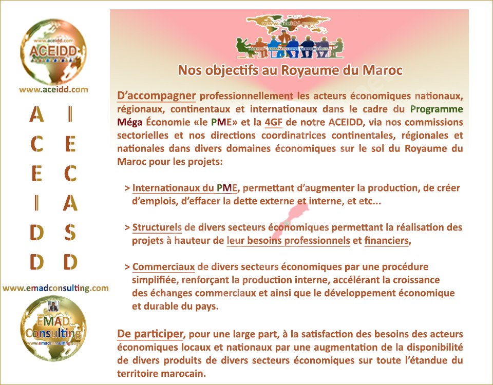 ACEIDD, nos objectifs au Maroc