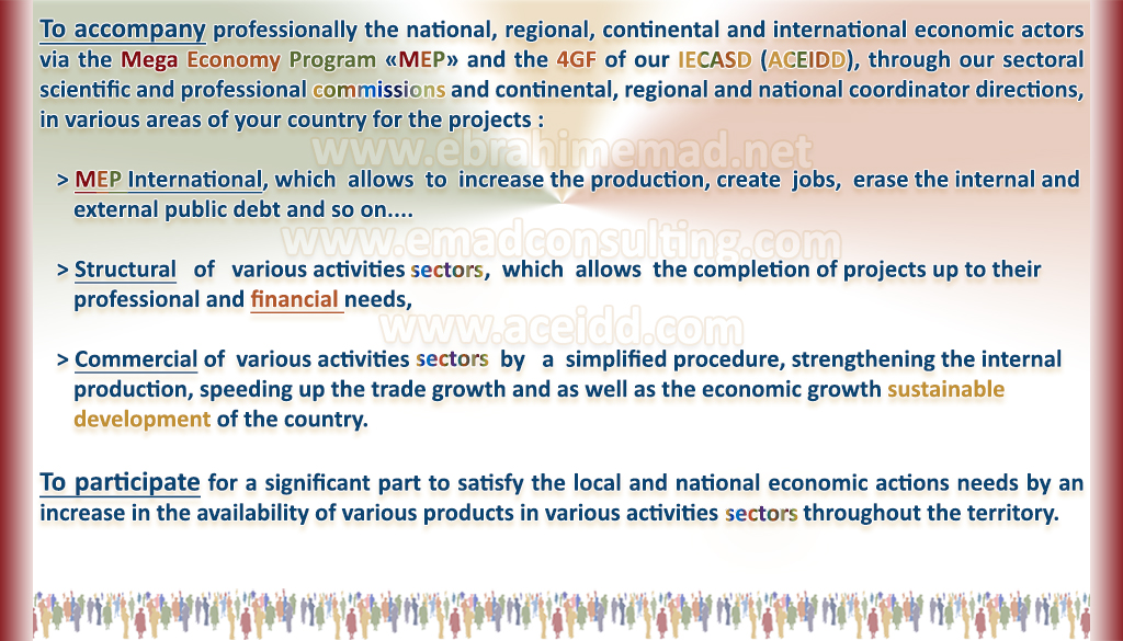 E. EMAD, EMAD Consulting, ACEIDD, Our international Partners and the NVSD, ous objectives in Asia towards the Asian Economic Space