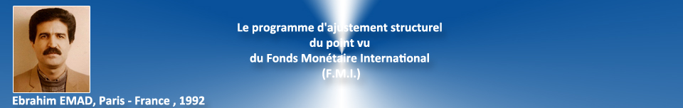 E. EMAD : le programme d'ajustement structurel